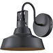 Axell 1 Light 9 inch Powder Coated Black Outdoor Wall Sconce
